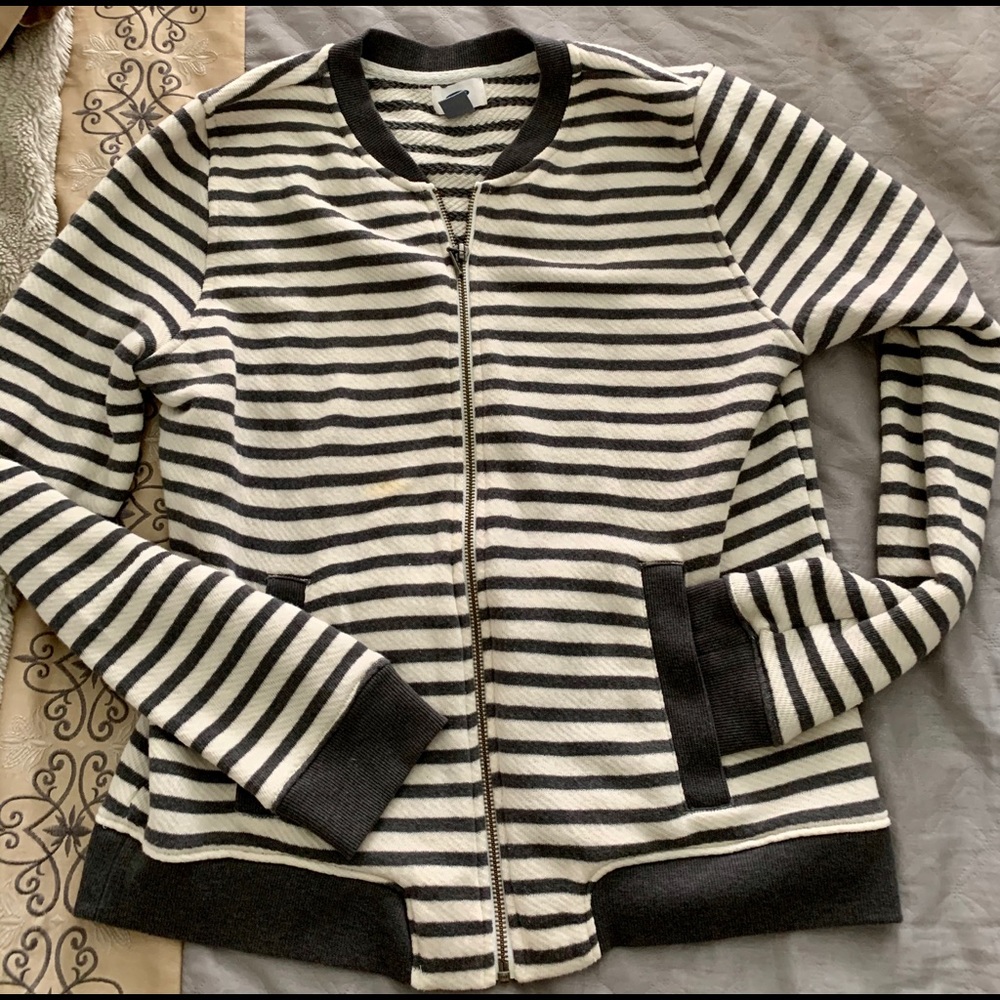 Old Navy Gray Stripe Jacket Size M